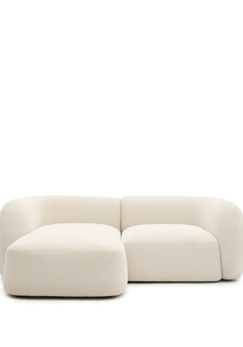 KAVE HOME Modulr 2-seters sofa Martina i ecru chenille med venstre sjeselong 230 cm