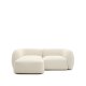 KAVE HOME Modulr 2-seters sofa Martina i ecru chenille med venstre sjeselong 230 cm