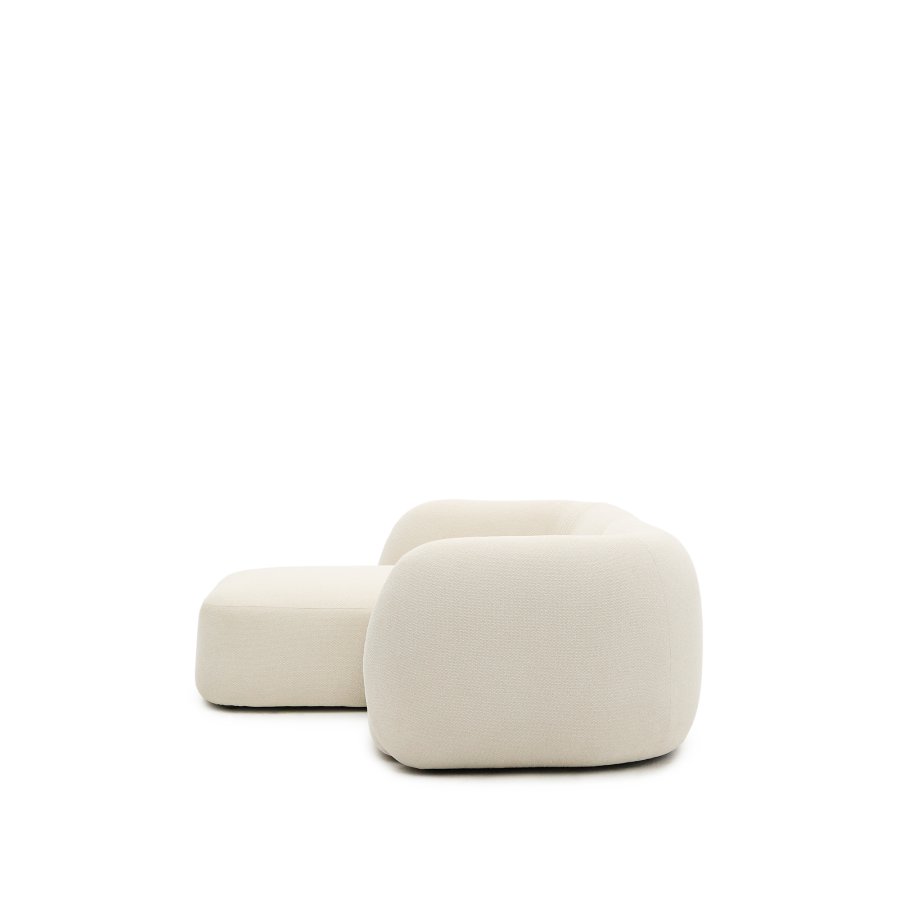 KAVE HOME Modulr 2-seters sofa Martina i ecru chenille med venstre sjeselong 230 cm