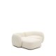 KAVE HOME Modulr 2-seters sofa Martina i ecru chenille med venstre sjeselong 230 cm
