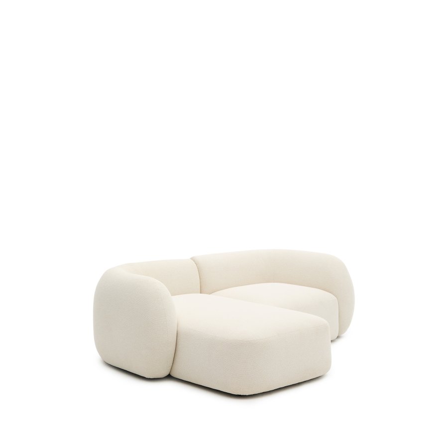 KAVE HOME Modulr 2-seters sofa Martina i ecru chenille med venstre sjeselong 230 cm
