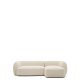 KAVE HOME Modular Martina 3. pers. sofa, m. hyre sjeselong - krem ​​chenille (B: 287cm)