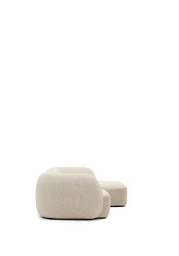 KAVE HOME Modular Martina 3. pers. sofa, m. hyre sjeselong - krem ​​chenille (B: 287cm)