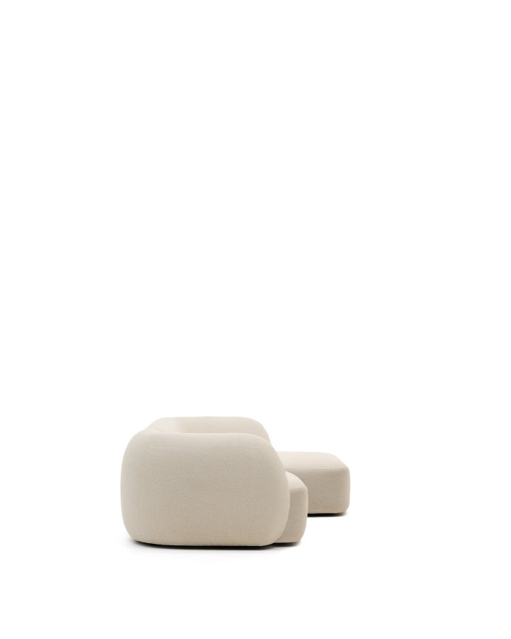 KAVE HOME Modular Martina 3. pers. sofa, m. hyre sjeselong - krem ​​chenille (B: 287cm)