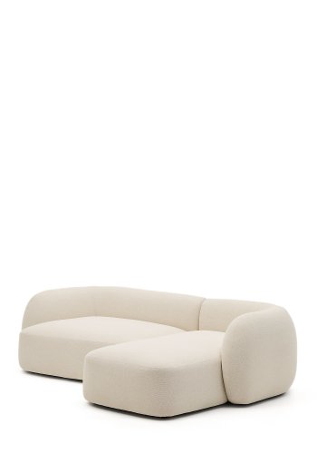 KAVE HOME Modular Martina 3. pers. sofa, m. hyre sjeselong - krem ​​chenille (B: 287cm)