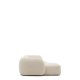 KAVE HOME Modular Martina 3-manns sofa, med venstre sjeselong - krem ​​chenille (B:287cm)