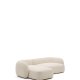 KAVE HOME Modular Martina 3-manns sofa, med venstre sjeselong - krem ​​chenille (B:287cm)