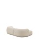 KAVE HOME Modular Martina 3-manns sofa, med venstre sjeselong - krem ​​chenille (B:287cm)