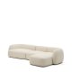 KAVE HOME Modulr 4-seters sofa Martina i ecru chenille med hyre sjeselong 377 cm
