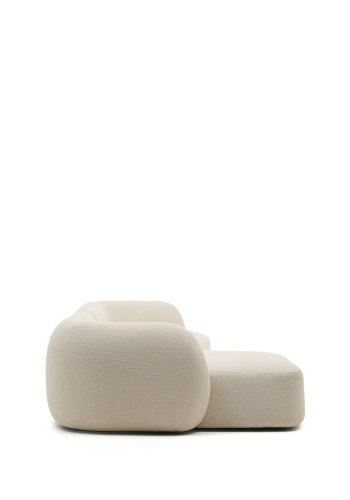 KAVE HOME Modulr 4-seters sofa Martina i ecru chenille med venstre sjeselong 377 cm