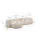 KAVE HOME Modulr 4-seters sofa Martina i ecru chenille med venstre sjeselong 377 cm