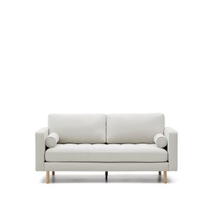 KAVE HOME Debra 2 pers. sofa - perlemor chenille og naturben (182cm)