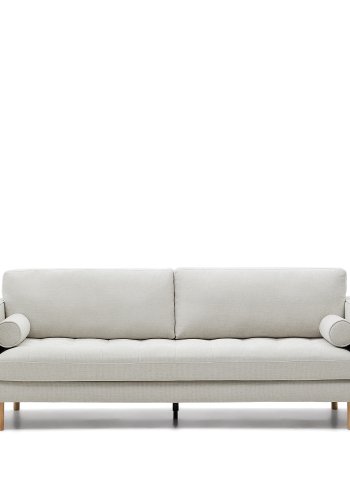 KAVE HOME Debra 3 pers. sofa - perlemor chenille og naturben (222cm)