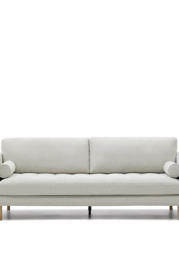 KAVE HOME Debra 3 pers. sofa - perlemor chenille og naturben (222cm)