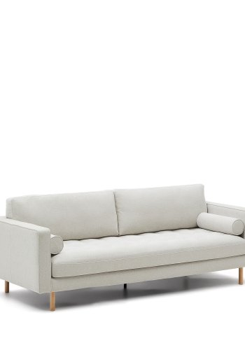 KAVE HOME Debra 3 pers. sofa - perlemor chenille og naturben (222cm)