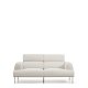 KAVE HOME Aurum 2-pers sofa, m. bev�gelig nakkest�tte - ecru chenille og mat beige metal