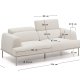 KAVE HOME Aurum 2-pers sofa, m. bev�gelig nakkest�tte - ecru chenille og mat beige metal