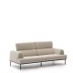 KAVE HOME Aurum 3-seters ecru sofa med justerbar nakkesttte og matt gr metallbase, 234 cm FSC Mi