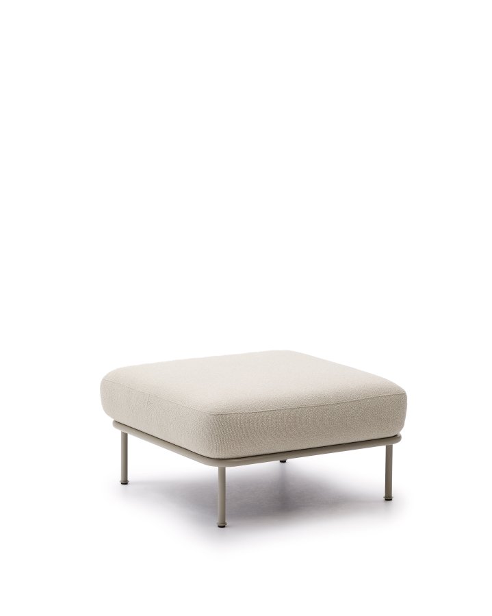 KAVE HOME Aurum fotsttte, firkantet - kremstoff (85x85)