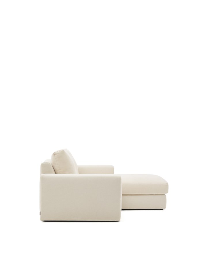 KAVE HOME Alea ecru chenille 3-seters modulsofa med sjeselong til hyre og avtakbart trekk 220c