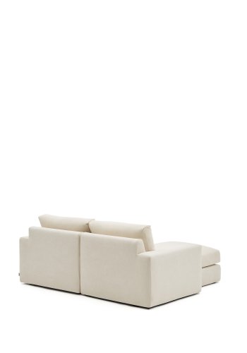 KAVE HOME Alea ecru chenille 3-seters modulsofa med venstre sjeselong og avtakbart trekk 220 cm