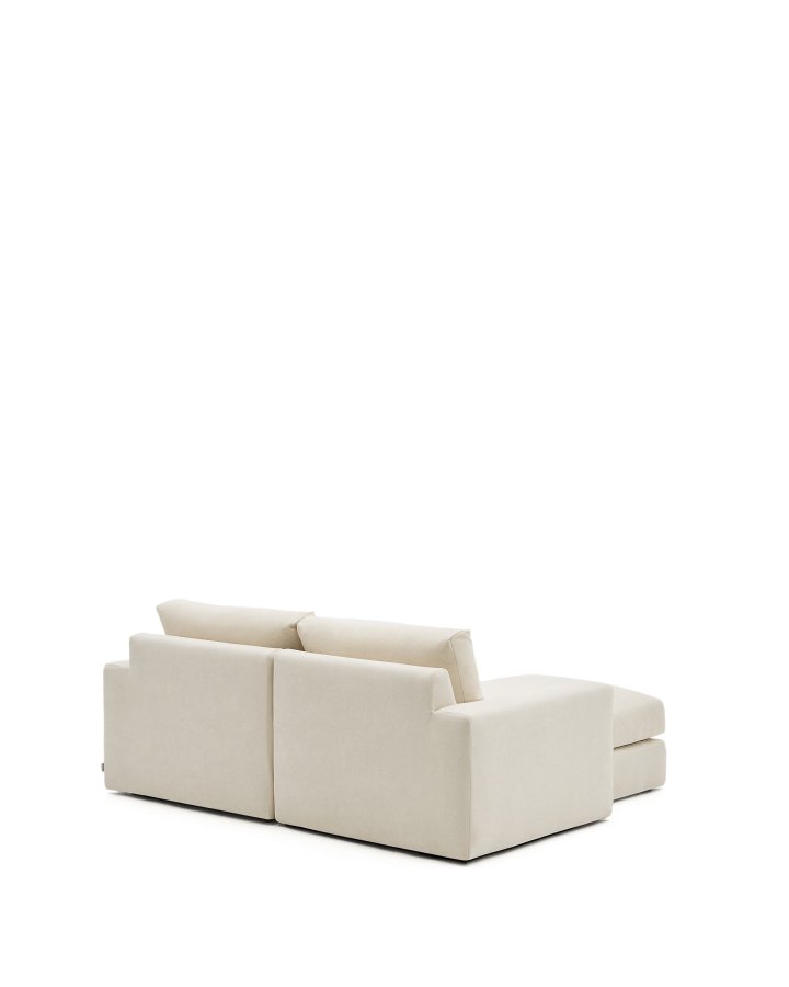KAVE HOME Alea ecru chenille 3-seters modulsofa med venstre sjeselong og avtakbart trekk 220 cm