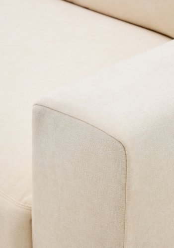 KAVE HOME Alea ecru chenille 3-seters modulsofa med venstre sjeselong og avtakbart trekk 220 cm