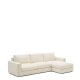 KAVE HOME Alea ecru chenille 4-seters modulsofa med sjeselong til hyre og avtakbart trekk 310c