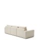 KAVE HOME Alea ecru chenille 4-seters modulsofa med sjeselong til hyre og avtakbart trekk 310c