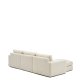 KAVE HOME Alea 4-pers. modulsofa, m. venstre chaiselong, aftageligt betr�k - ecru chenille (310cm)