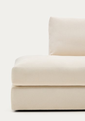 KAVE HOME Alea ecru chenille 5-seters modulsofa med hyre sjeselong og avtakbart trekk 340c