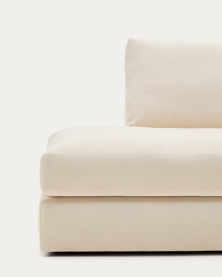KAVE HOME Alea ecru chenille 5-seters modulsofa med hyre sjeselong og avtakbart trekk 340c