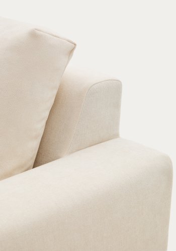 KAVE HOME Alea ecru chenille 5-seters modulsofa med hyre sjeselong og avtakbart trekk 340c