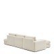 KAVE HOME Alea ecru chenille 5-seters modulsofa med venstre sjeselong og avtakbart trekk 340 cm