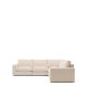 KAVE HOME Alea 5-pers. modul�r hj�rnesofa, m. aftageligt betr�k - ecru chenille (310x310cm)