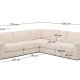 KAVE HOME Alea 5-pers. modul�r hj�rnesofa, m. aftageligt betr�k - ecru chenille (310x310cm)
