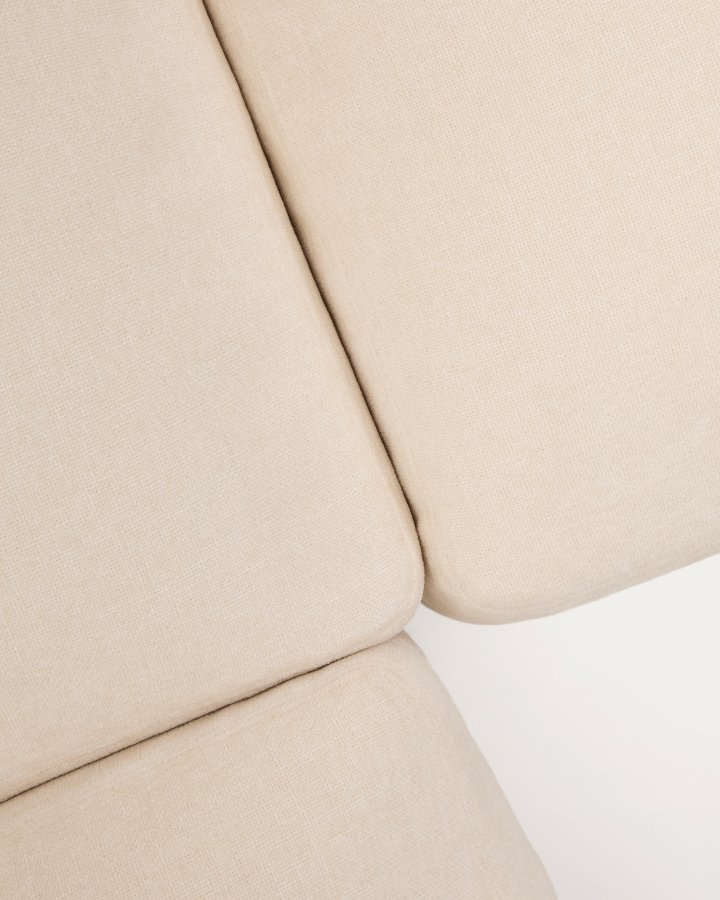 KAVE HOME Alea 5-pers. modul�r hj�rnesofa, m. aftageligt betr�k - ecru chenille (310x310cm)