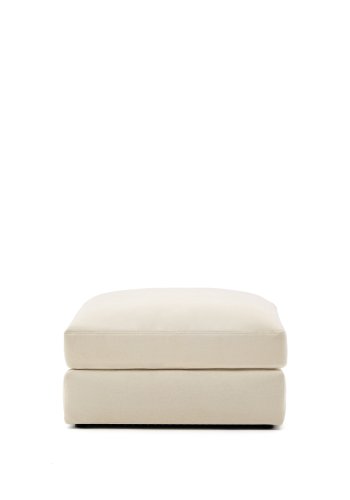 KAVE HOME Alea ecru chenille fotsttte med avtakbart trekk 90 x 90 cm