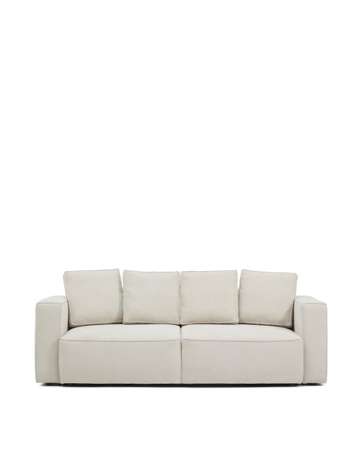 KAVE HOME Marela 3-pers. sovesofa - beige chenille (B:236cm)