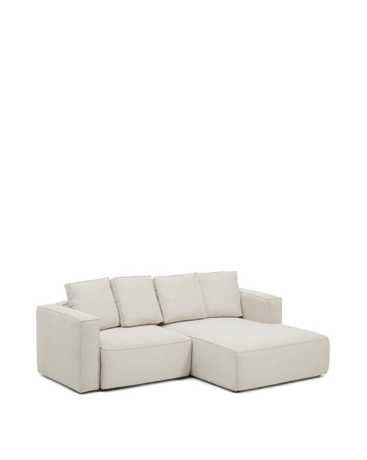 KAVE HOME Marela 3-pers. sovesofa, m. h�jre chaiselong - beige chenille (B:236cm)