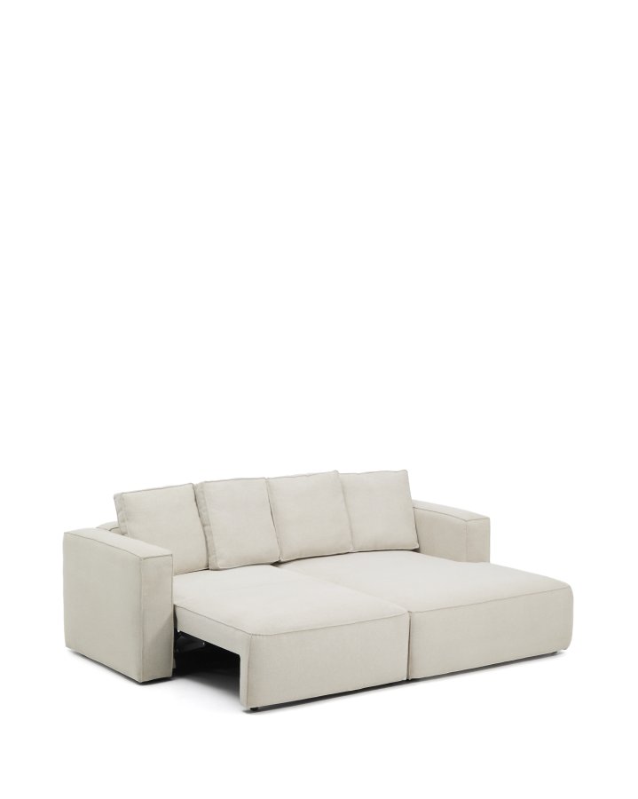 KAVE HOME Marela 3-pers. sovesofa, m. h�jre chaiselong - beige chenille (B:236cm)