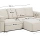 KAVE HOME Marela 3-pers. sovesofa, m. h�jre chaiselong - beige chenille (B:236cm)