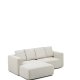 KAVE HOME Marela 3-pers. sovesofa, m. venstre chaiselong - beige chenille (B:236cm)