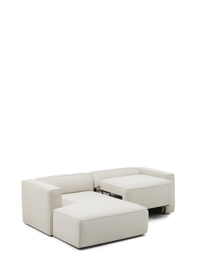 KAVE HOME Marela 3-pers. sovesofa, m. venstre chaiselong - beige chenille (B:236cm)