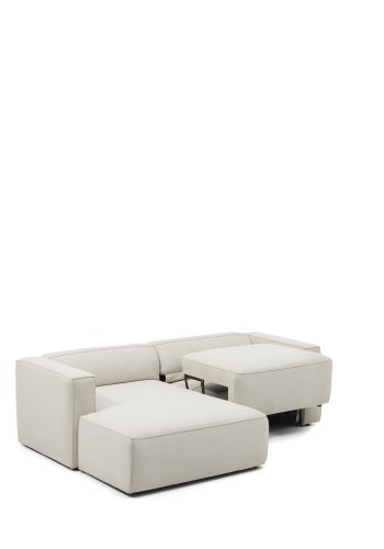 KAVE HOME Marela 3-pers. sovesofa, m. venstre chaiselong - beige chenille (B:236cm)