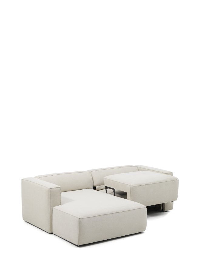 KAVE HOME Marela 3-pers. sovesofa, m. venstre chaiselong - beige chenille (B:236cm)