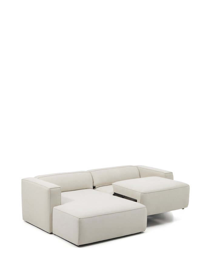 KAVE HOME Marela 3-pers. sovesofa, m. venstre chaiselong - beige chenille (B:236cm)