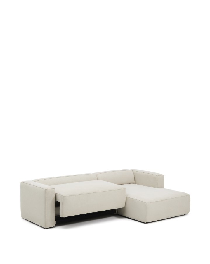 KAVE HOME Marela 3-pers. sovesofa, m. h�jre chaiselong - beige chenille (B:276cm)