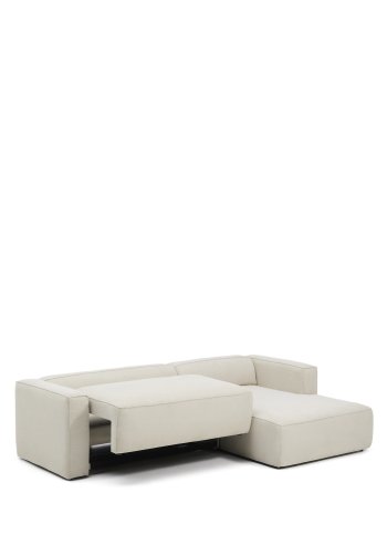 KAVE HOME Marela 3-pers. sovesofa, m. h�jre chaiselong - beige chenille (B:276cm)
