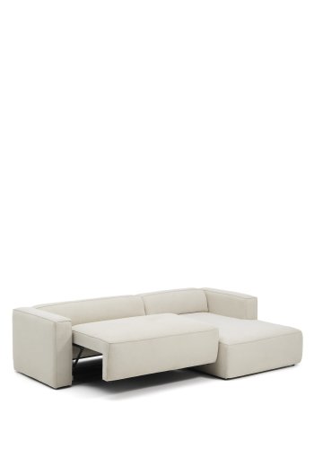 KAVE HOME Marela 3-pers. sovesofa, m. h�jre chaiselong - beige chenille (B:276cm)